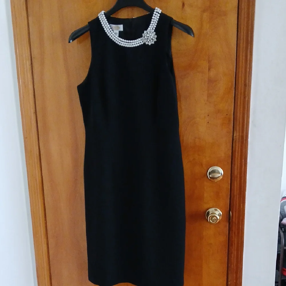 Talbots Black Sleeveless Halter Midi Dress - Picture 1 of 6